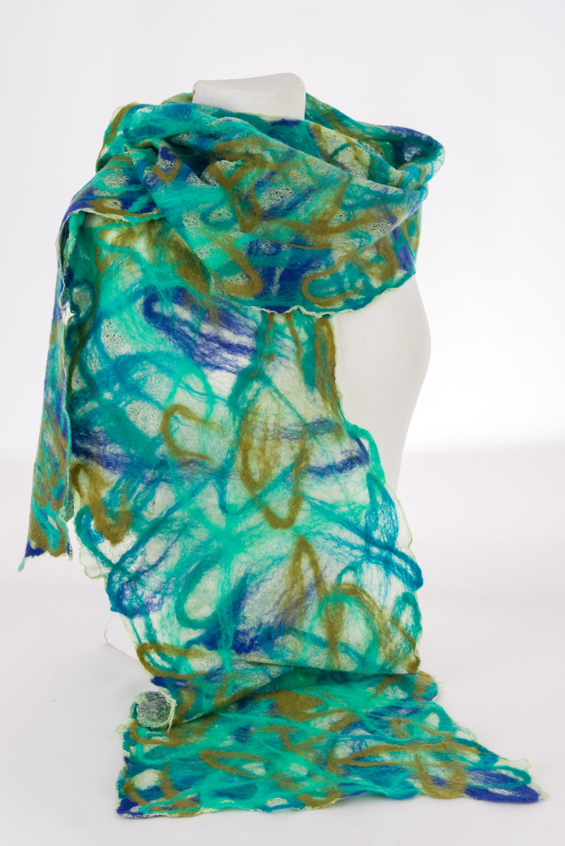 Silk and Merino wool Scarf for woman